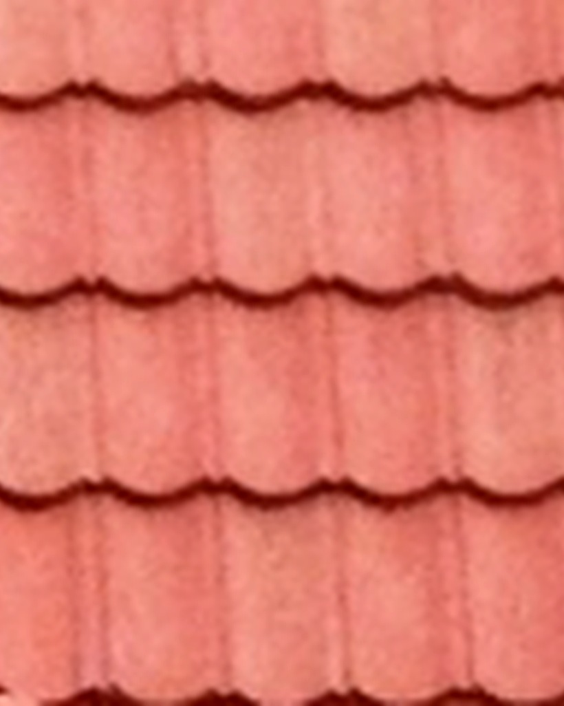 Close-up of DECRA Tile stone-coated steel with classic wavy contoured low-profile tile shape